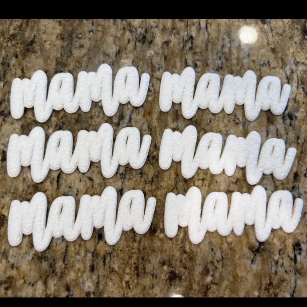 Set of 6 Mama Stick On Patches - 2x5 inches